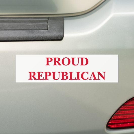 Proud Republican Bumpersticker (Op auto)