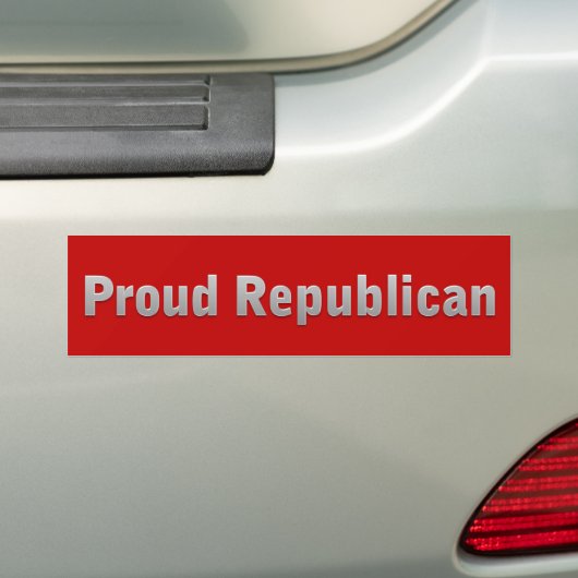 Proud Republican Bumpersticker (Op auto)