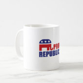 Proud Republican Elephant Koffiemok (Voorkant links)