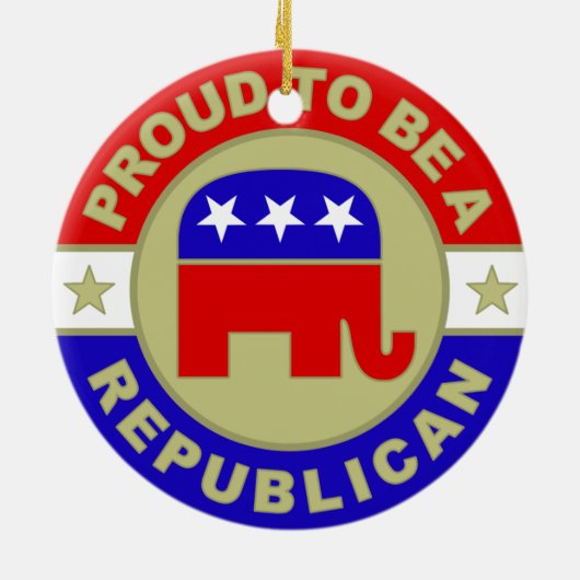 Proud Republican Keramisch Ornament (Achterkant)