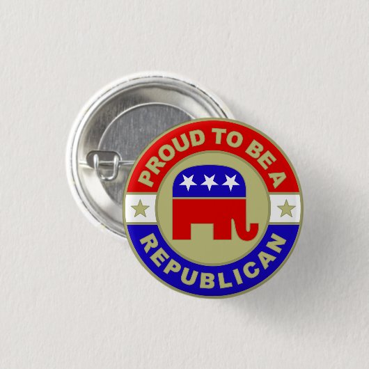Proud Republican Ronde Button 3,2 Cm (Voorkant /achterkant)
