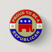Proud Republican Ronde Button 3,2 Cm (Voorkant)