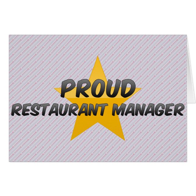 Proud Restaurant Manager (Voorkant Horizontaal)