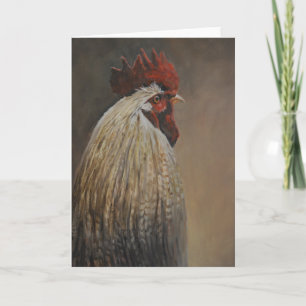 Proud Rooster Bird Art Wenskaart Kaart