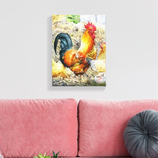 Proud Rooster Canvas Afdruk (Insitu (Woonkamer))