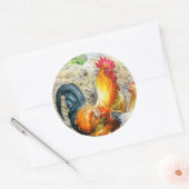 Proud Rooster Ronde Sticker (Envelop)