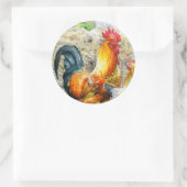 Proud Rooster Ronde Sticker (Tas)