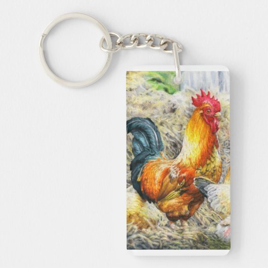 Proud Rooster Sleutelhanger (Voorkant)