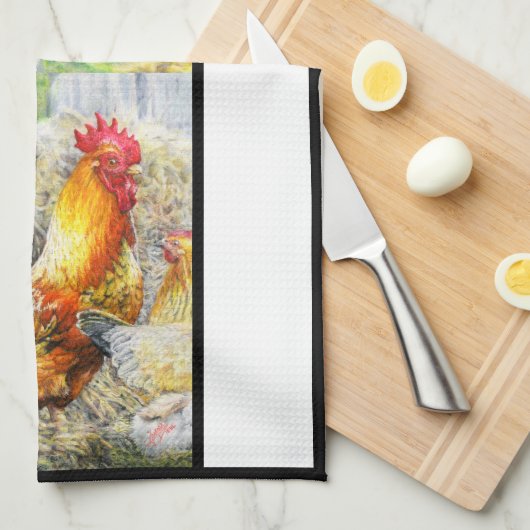 Proud Rooster Theedoek (Quarter Fold)