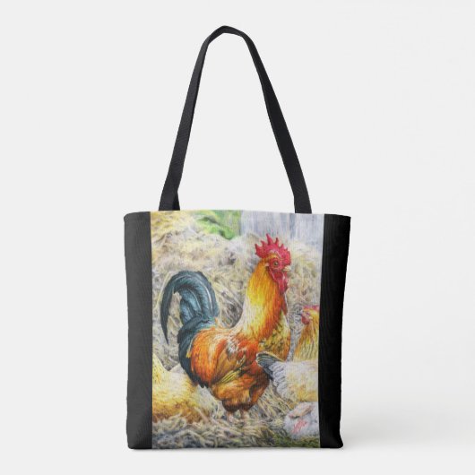 Proud Rooster Tote Bag (Achterkant)