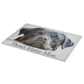 Proud Rottie mama | Rottweiler Dog Face Snijplank (Hoek)