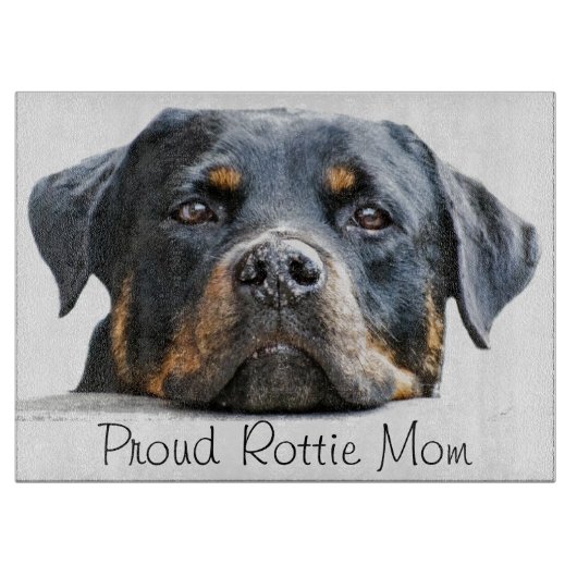 Proud Rottie mama | Rottweiler Dog Face Snijplank (Voorkant)