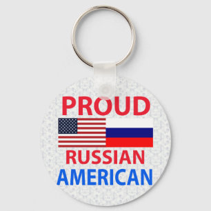 Proud Russisch-Amerikaans Sleutelhanger