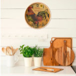 PROUD RUSTIC ROOSTER AMERICANA<br><div class="desc">Ik hou van deze rooster — met een echt lijst hout. Zou een uniek cadeauidee maken voor een ander boerderij van een platteland of een bijtende roosterminnaar, of voor iemand als ik die in een grote stad woont. Deze klok heeft een trotse rooster met een denkbeeldige zon die naar beneden...</div>