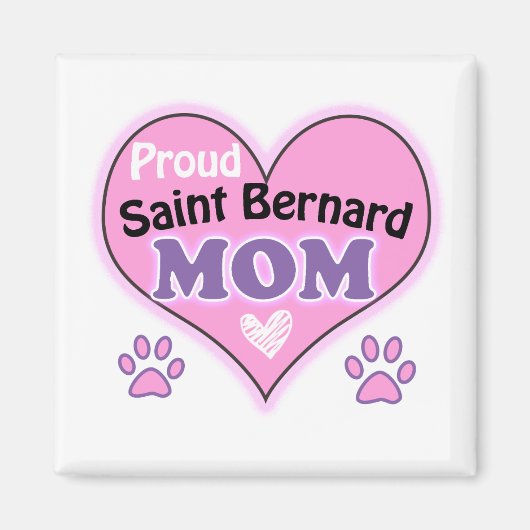 Proud Saint Bernard mama Magneet (Voorkant)