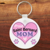 Proud Saint Bernard mama Sleutelhanger (Voorkant)