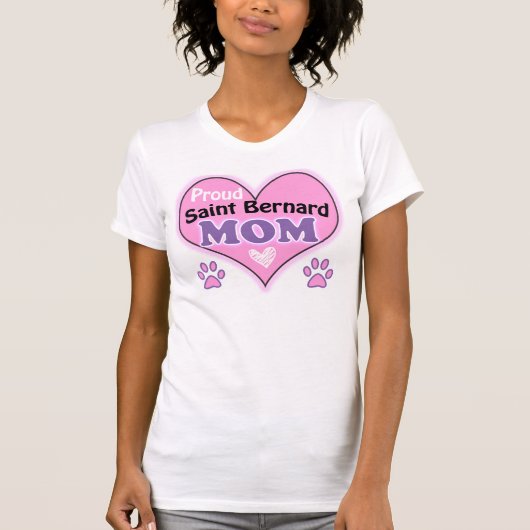 Proud Saint Bernard mama T-shirt (Voorkant)