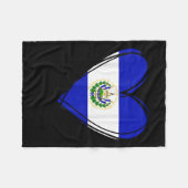 Proud Salvadoran Boy My Hello El Salvador Flag Hea Fleece Deken (Voorkant (Horizontaal))