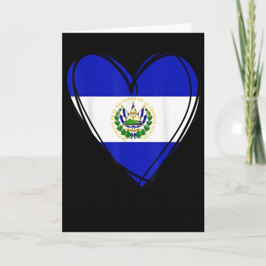 Proud Salvadoran Boy My Hello El Salvador Flag Hea Kaart (Voorkant)