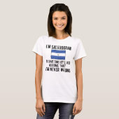Proud Salvadoran Flag El Salvador Roots Salvadoran T-shirt (Voorkant volledig)