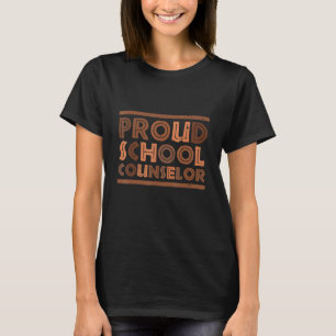 Proud School Counselor African Pride Black History T-shirt