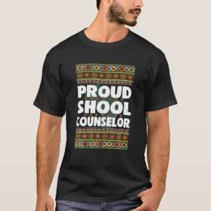 Proud School Counselor Gift American African Guida T-shirt
