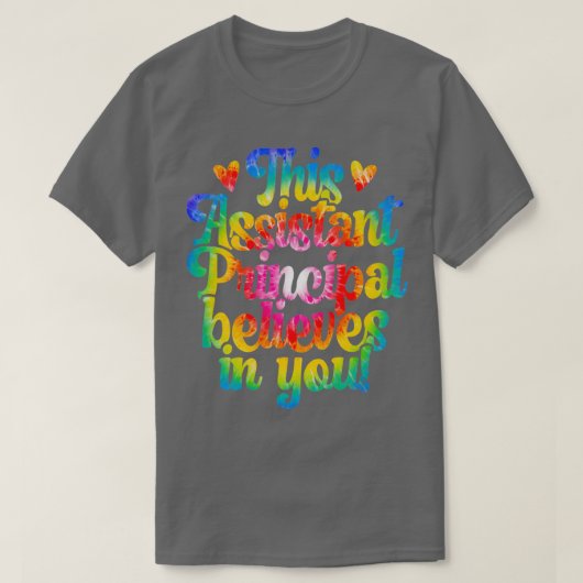 Proud schoolassistent hoofdwaardetoefening t-shirt (Design voorkant)