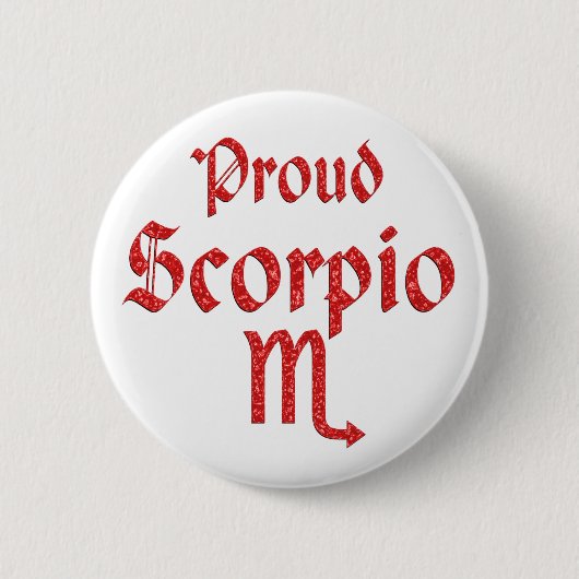 Proud Scorpio Ronde Button 5,7 Cm (Voorkant)