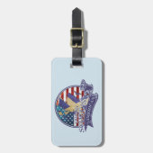 Proud Scottish American Bagagelabel Sjabloon (Voorkant verticaal)