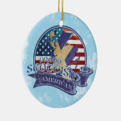 Proud Scottish American Kerstmis Ornament (Rechts)