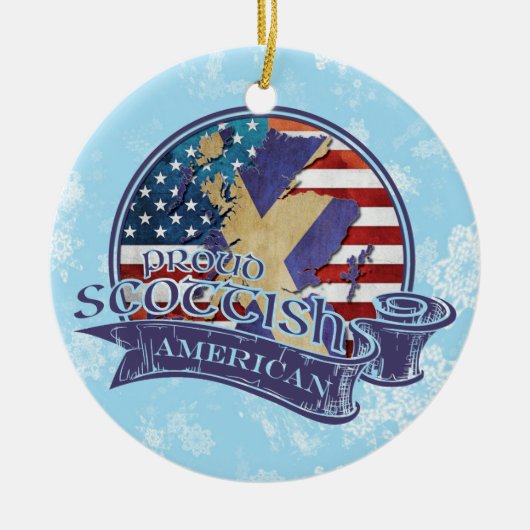 Proud Scottish American Kerstmis Ornament (Voorkant)
