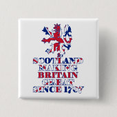 Proud Scottish and British Vierkante Button 5,1 Cm (Voorkant)