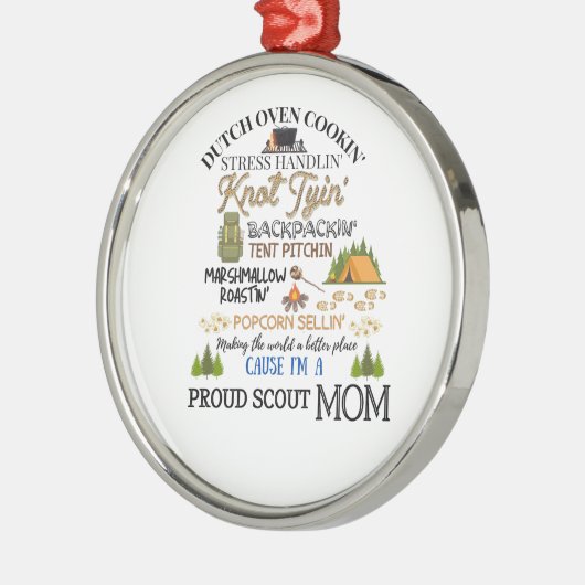 Proud Scout Mam Ornament (Links)