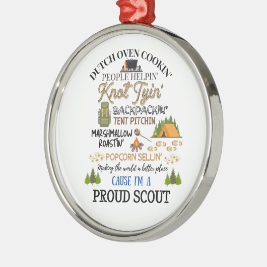 Proud Scout Ornament (Links)