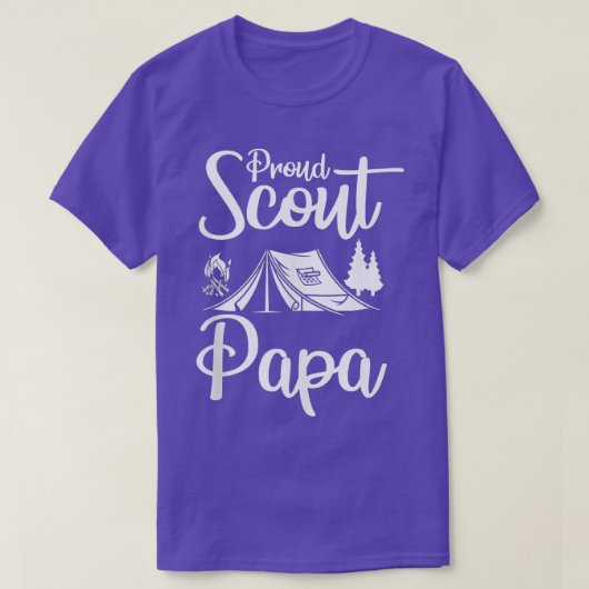 Proud Scout Papa Camping Scouting Tent Scout T-shirt (Design voorkant)