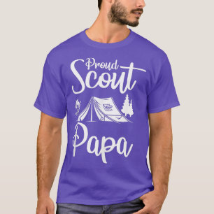 Proud Scout Papa Camping Scouting Tent Scout T-shirt