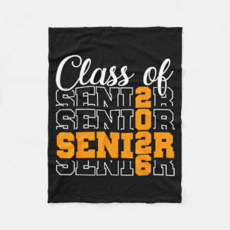 Proud senior 2026 graduation high school class of fleece deken