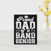 Proud Senior Band Dad 2026 Senior Marching Band DA Kaart (Gele Bloem)