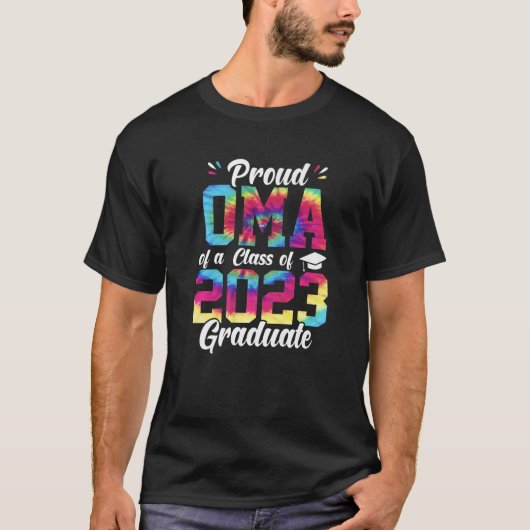 Proud Senior Oma 2023 Afstuderen Afstuderen klasse T-shirt (Voorkant)