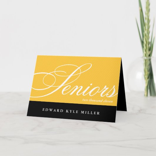 Proud senioren goudzwart afstuderen aankondiging (Voorkant)