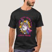 Proud Sheep met Bisexual Pride Flag stopt nooit b T-shirt (Voorkant)