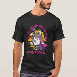 Proud Sheep met Bisexual Pride Flag stopt nooit b T-shirt