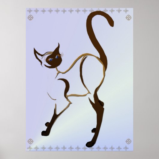 Proud Siamese Cat Poster (Voorkant)