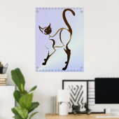 Proud Siamese Cat Poster (Thuiskantoor)