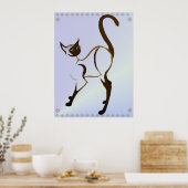 Proud Siamese Cat Poster (Keuken)