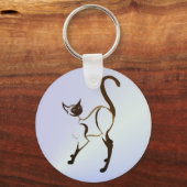 Proud Siamese Cat Sleutelhanger (Voorkant)