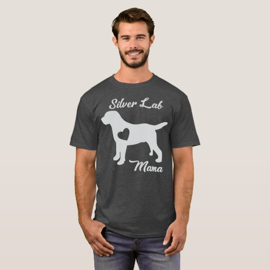 Proud Silver Lab mama Labrador Retriever for T-shirt (Voorkant volledig)