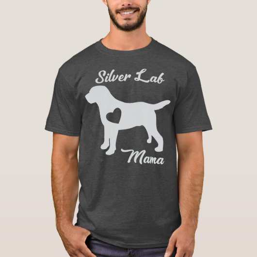 Proud Silver Lab mama Labrador Retriever for T-shirt (Voorkant)