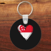 Proud Singarean Boy Girl Aunt Dad Mom Singare Flag Sleutelhanger (Voorkant)