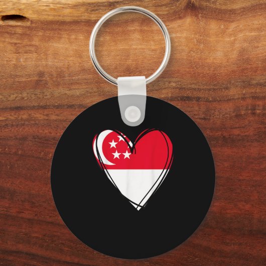 Proud Singarean Boy Girl Aunt Dad Mom Singare Flag Sleutelhanger (Voorkant)